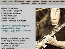 Tablet Screenshot of charliekeatingband.com